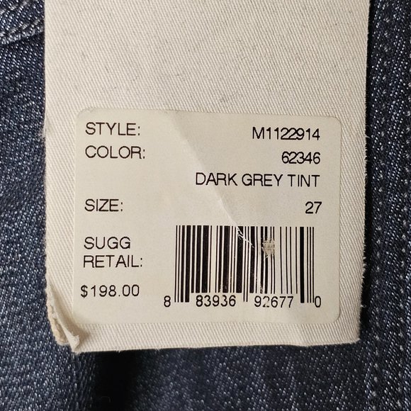 NWT Marc by Marc Jacobs Women's Dark Gray/Mid Rise Skinny Jeans Size 27 - Picture 7 of 9
